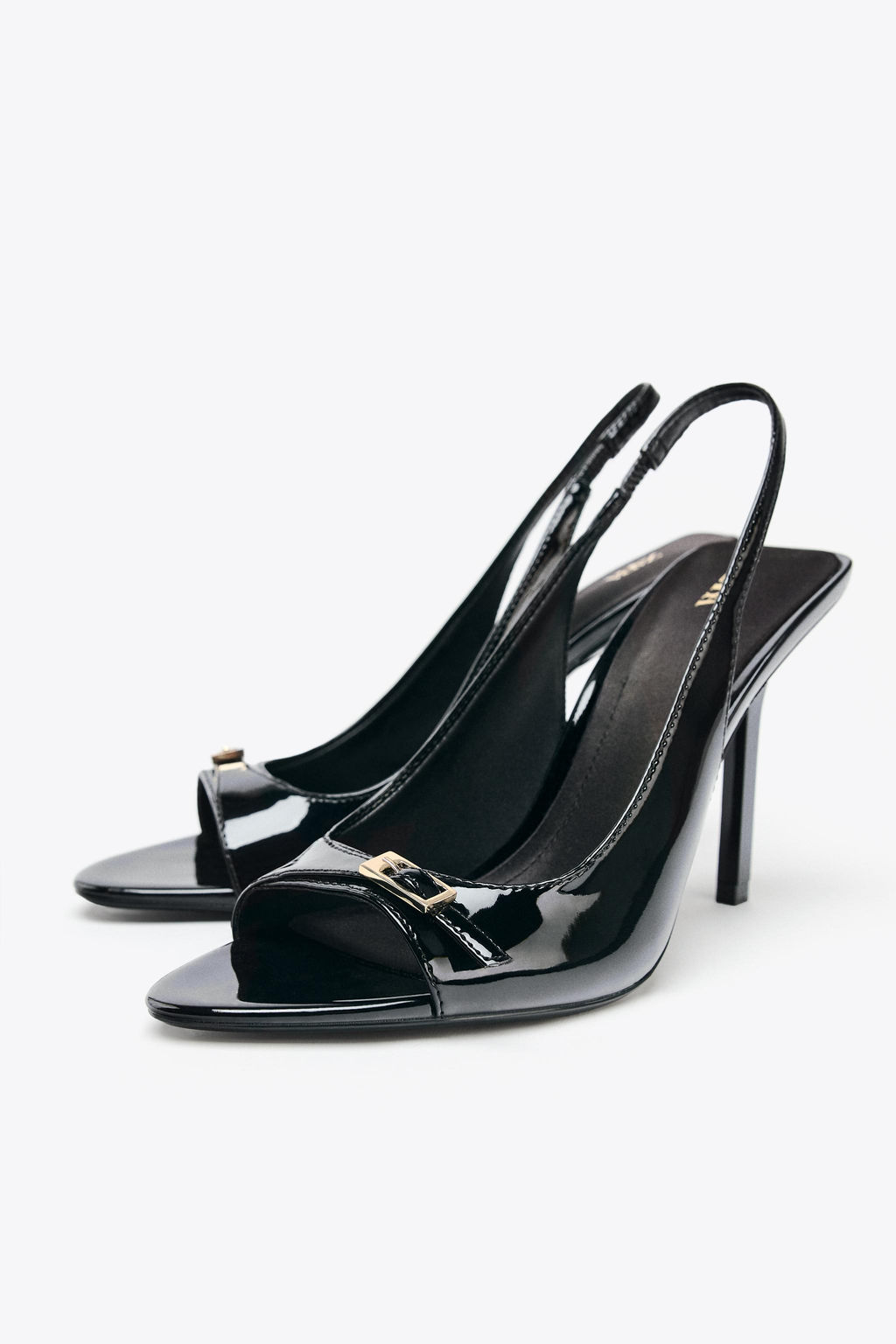 HIGH-HEELED PATENT-EFFECT SANDALS - Zara фото 17