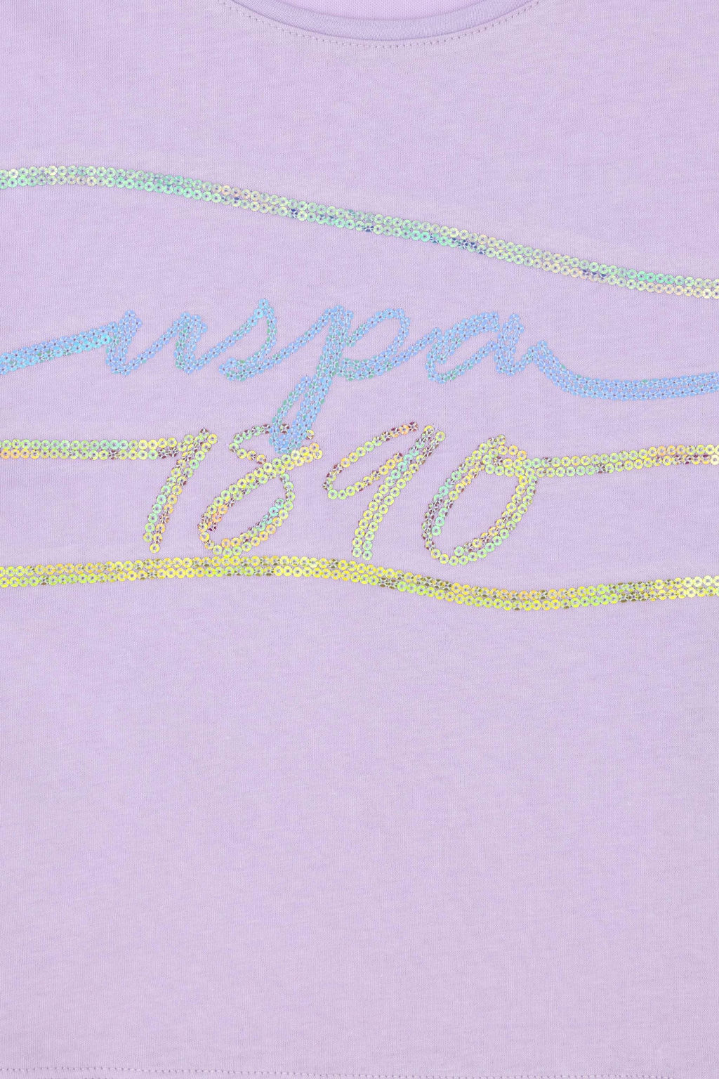Сиреневая футболка для девочки - U.s. polo assn фото 9