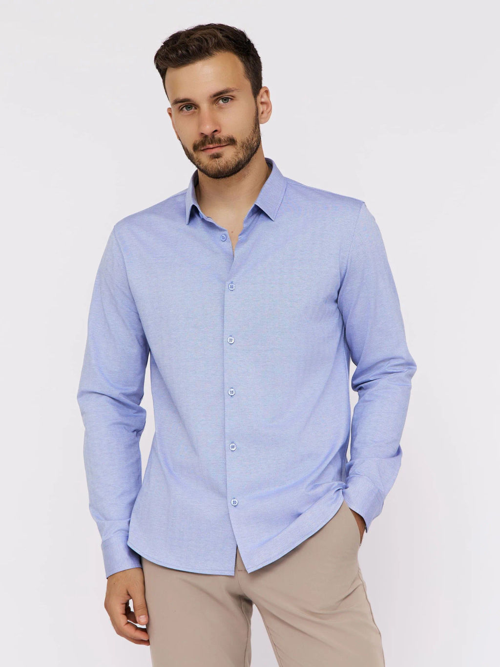 Рубашка трикотажная мужская GREG SK223/131/0414/ZN