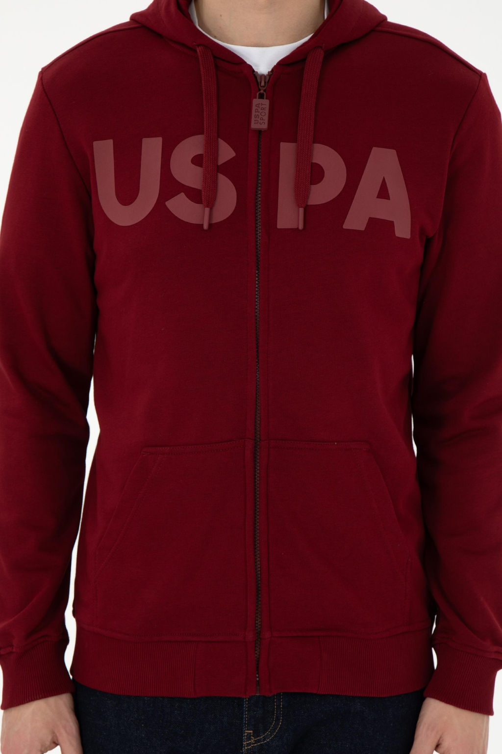 Мужской бордовый вязаный кардиган Неожиданная скидка в корзине - U.s. polo assn фото 6