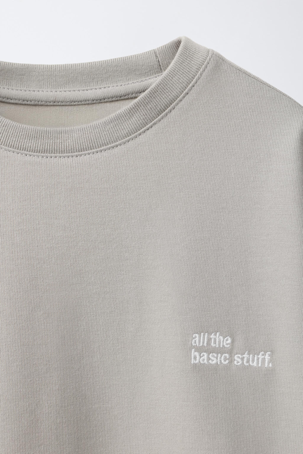 CAMISETA HEAVY WEIGHT TEXTO / Gris medio - Zara фото 6