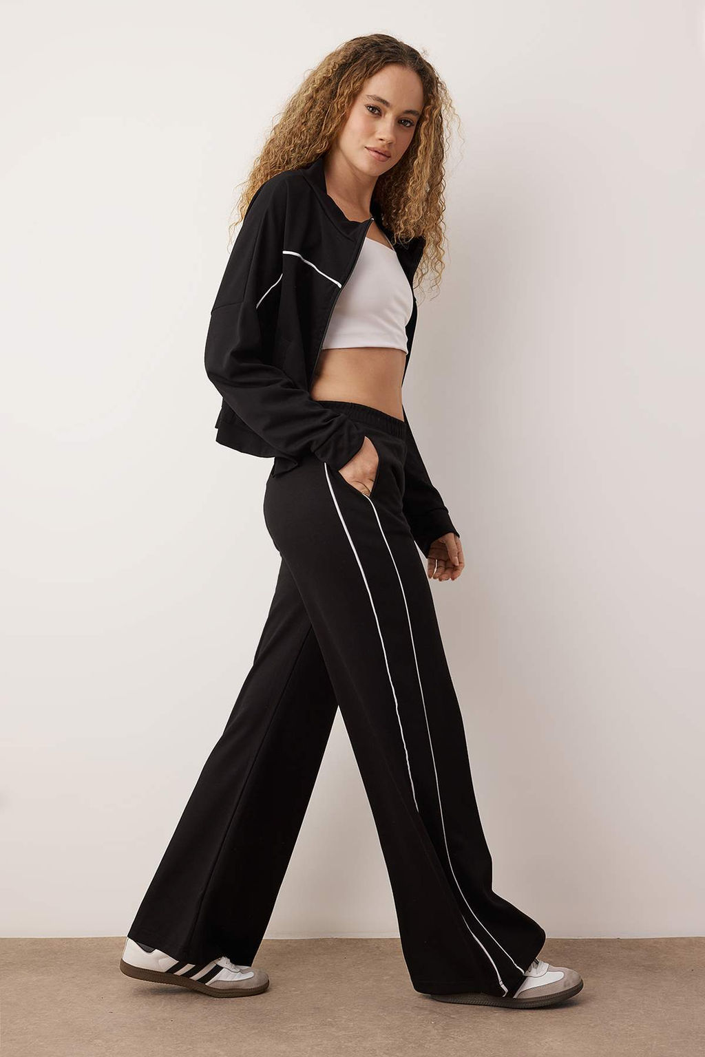 Bordo Biyeli Wide Leg/Genis Paca Orme Spor Esofman Alt? THMAW26EA00001 - Trendyolmilla фото 8