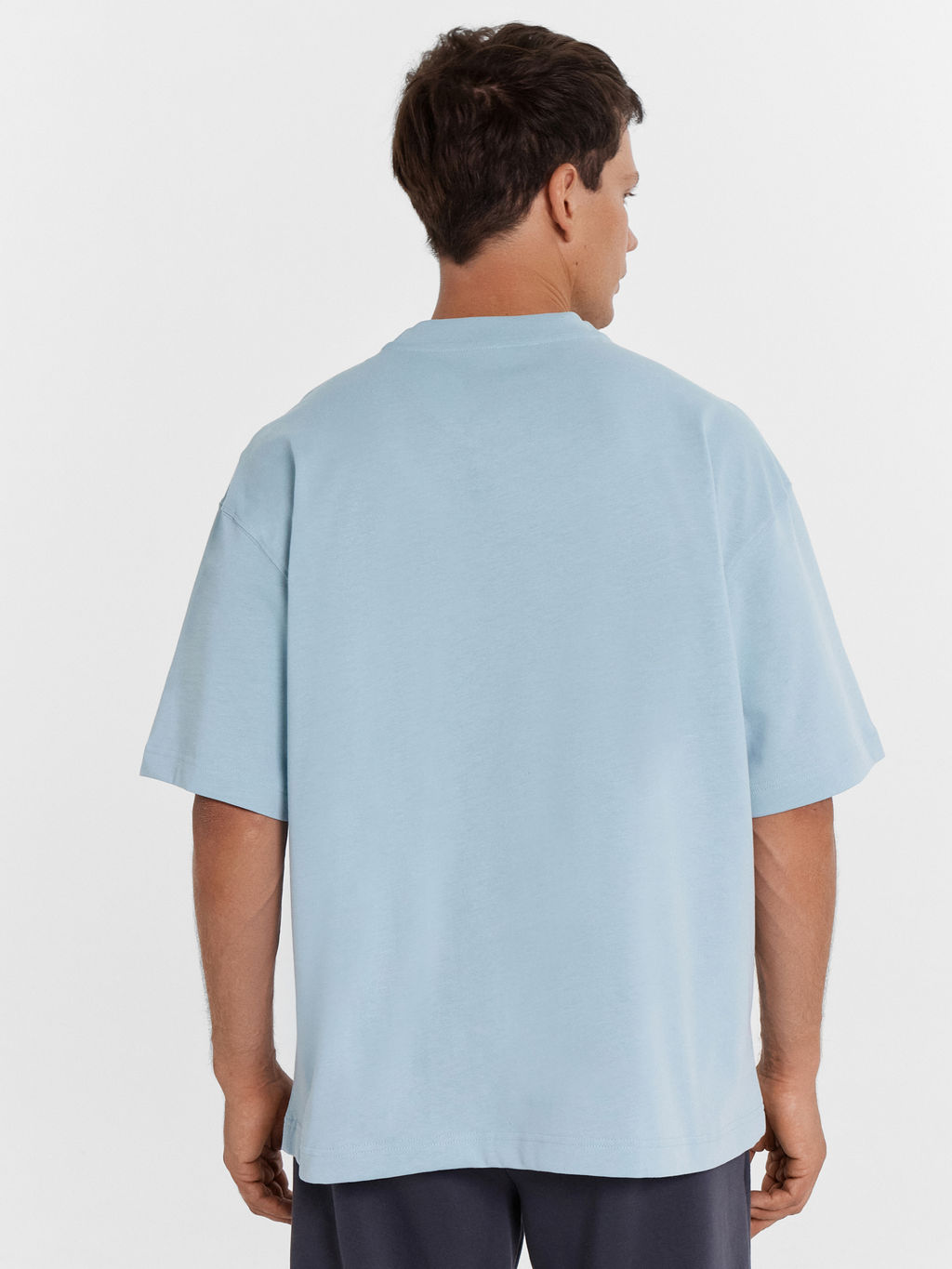 Футболка мужская туманно-голубая с печатью туманно -голубой +печать 111892 - Mark formelle фото 5