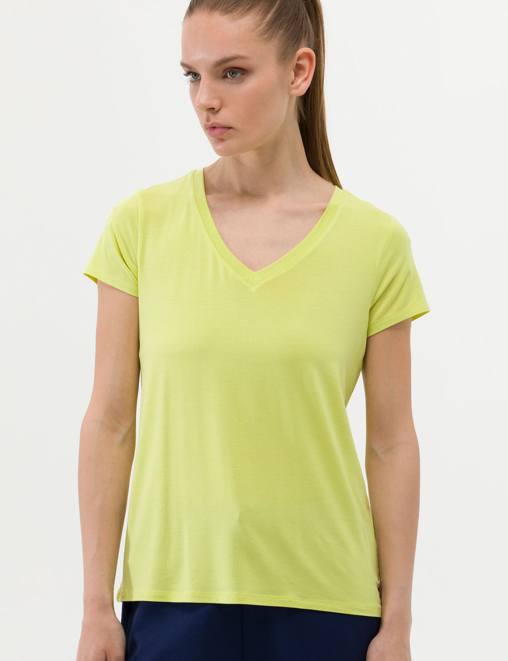 Ye_il Comfort Fit V Yaka Basic Ti__rt