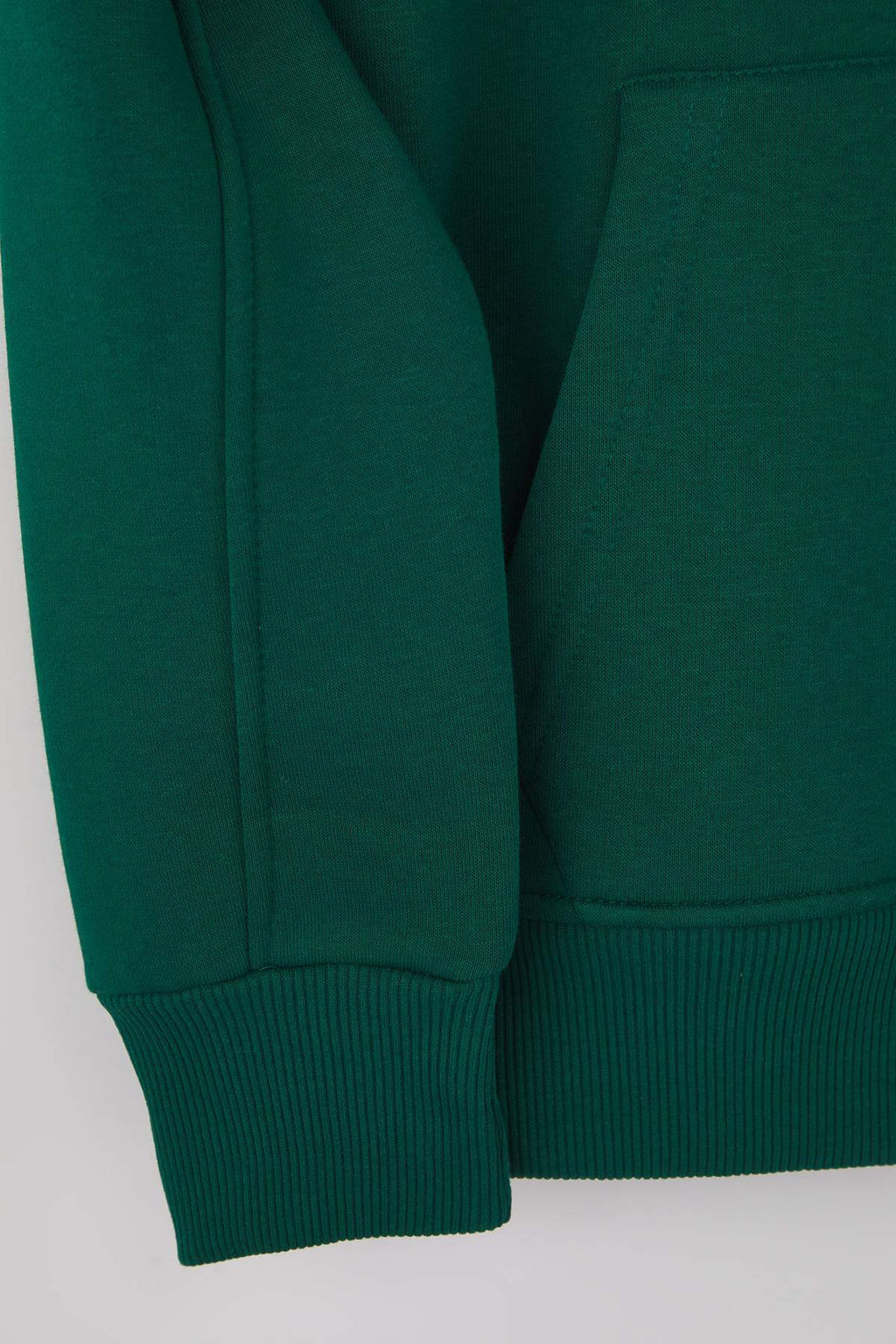 Zumrut Yesili Oversize/Genis Kesim Fermuarl? Kapusonlu Ici Polarl? Basic Sweatshirt TMNAW25SW00050
