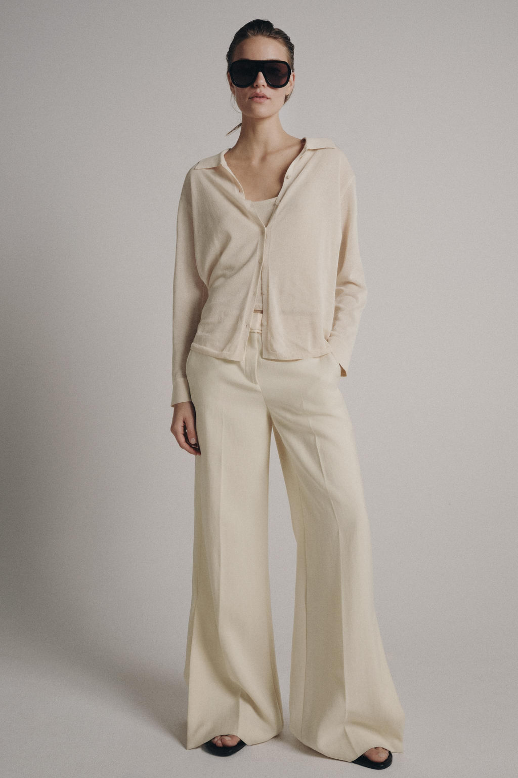 CHAQUETA POLO PUNTO TOP INTERIOR / Beige - Zara фото 6