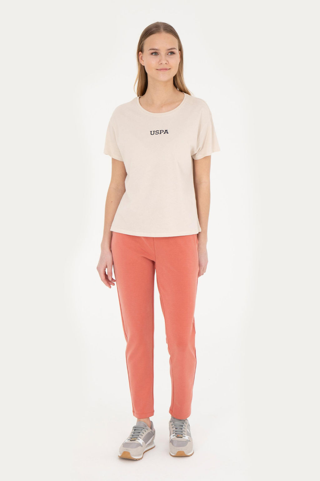Женские спортивные штаны пудрового цвета - U.s. polo assn фото 13