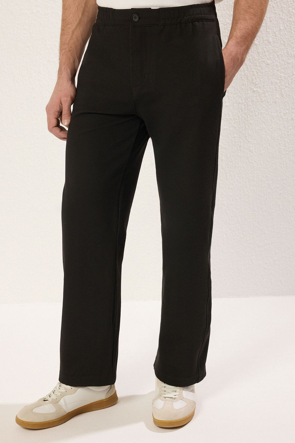TRENDYOL MAN Siyah Straight Orme Rahat Pantolon TMNSS25PL00012 - Trendyolmilla фото 4