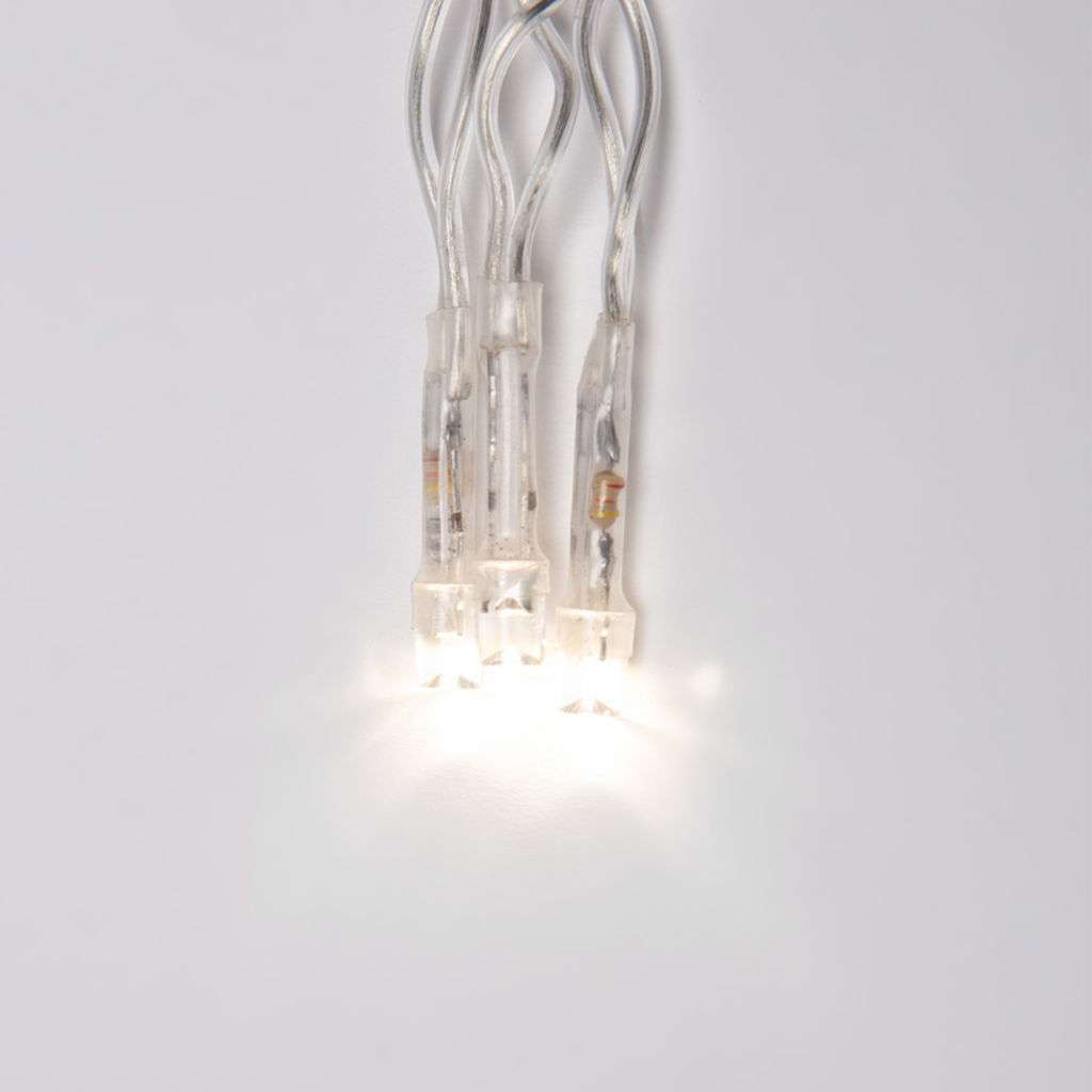 ULD-C1515-100/DTA WARM WHITE IP20 Занавес светодиодный, 1,5х1,5м. 100 светодиодов. Теплый белый свет. Провод прозрачный. TM Uniel - Volpe фото 3