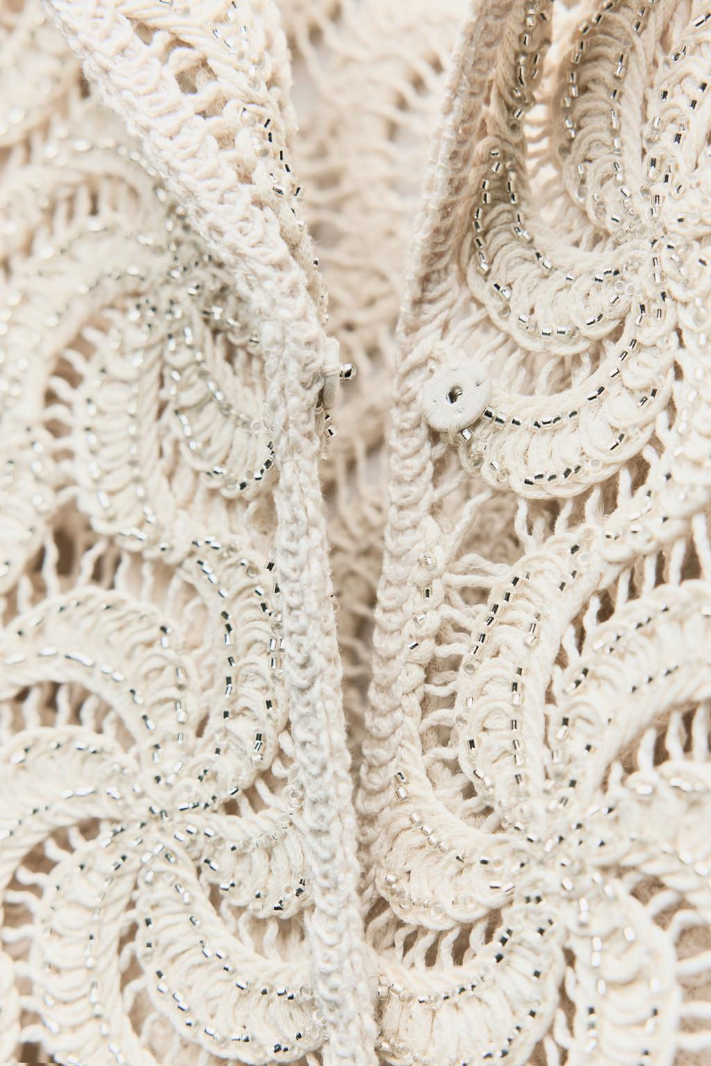 BEADED OPEN KNIT BLAZER - Zara фото 6