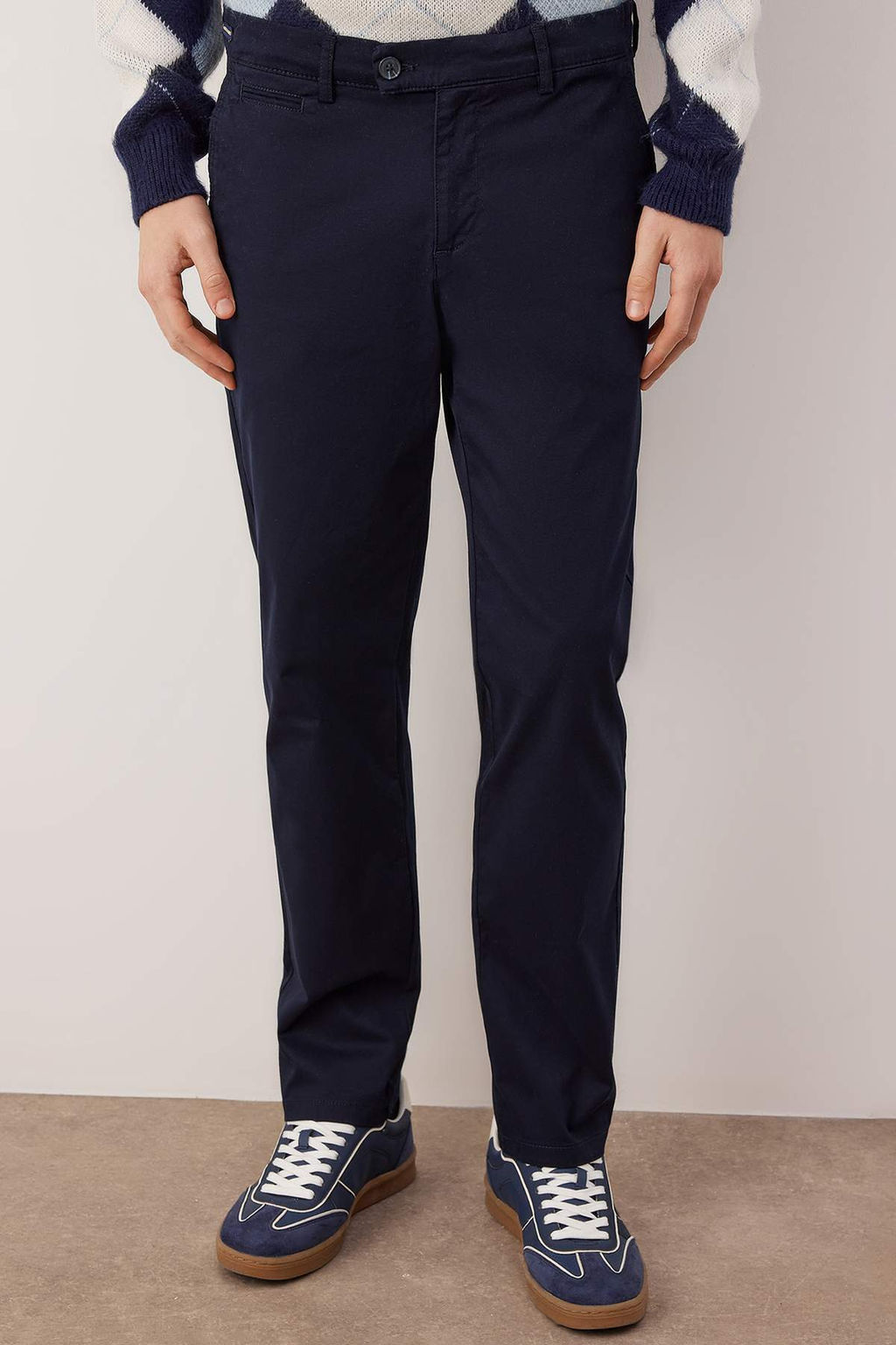 Lacivert Erkek Dokuma Kumas Pantolon TMNAW26PL00033