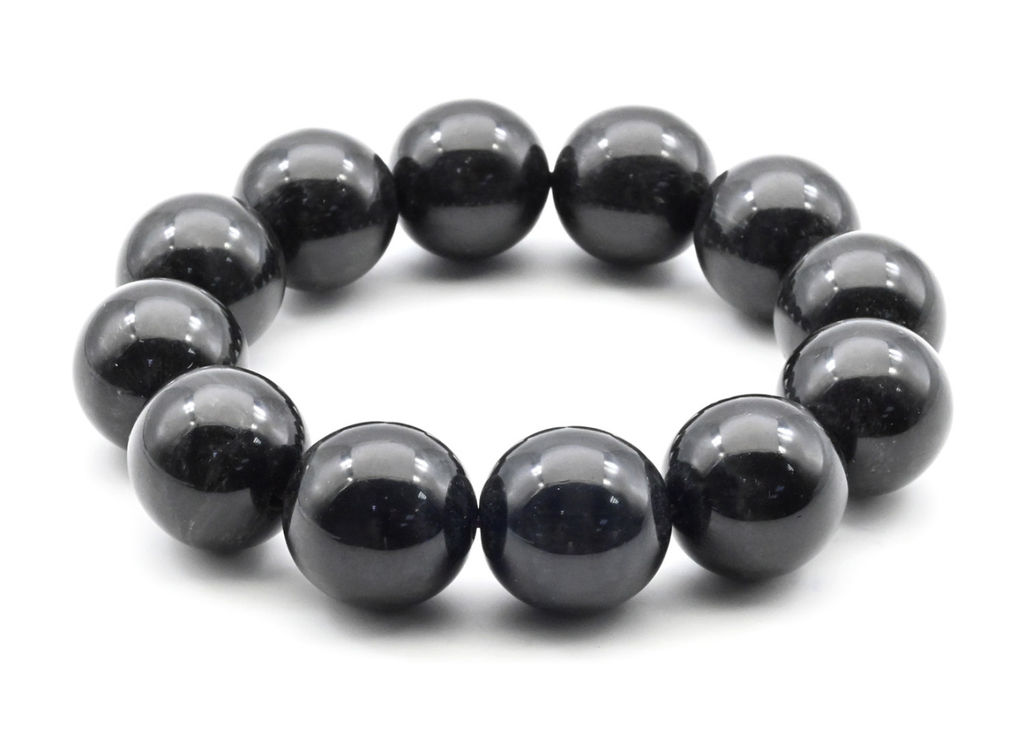 Браслет из полимера шарик 20мм цв.черный