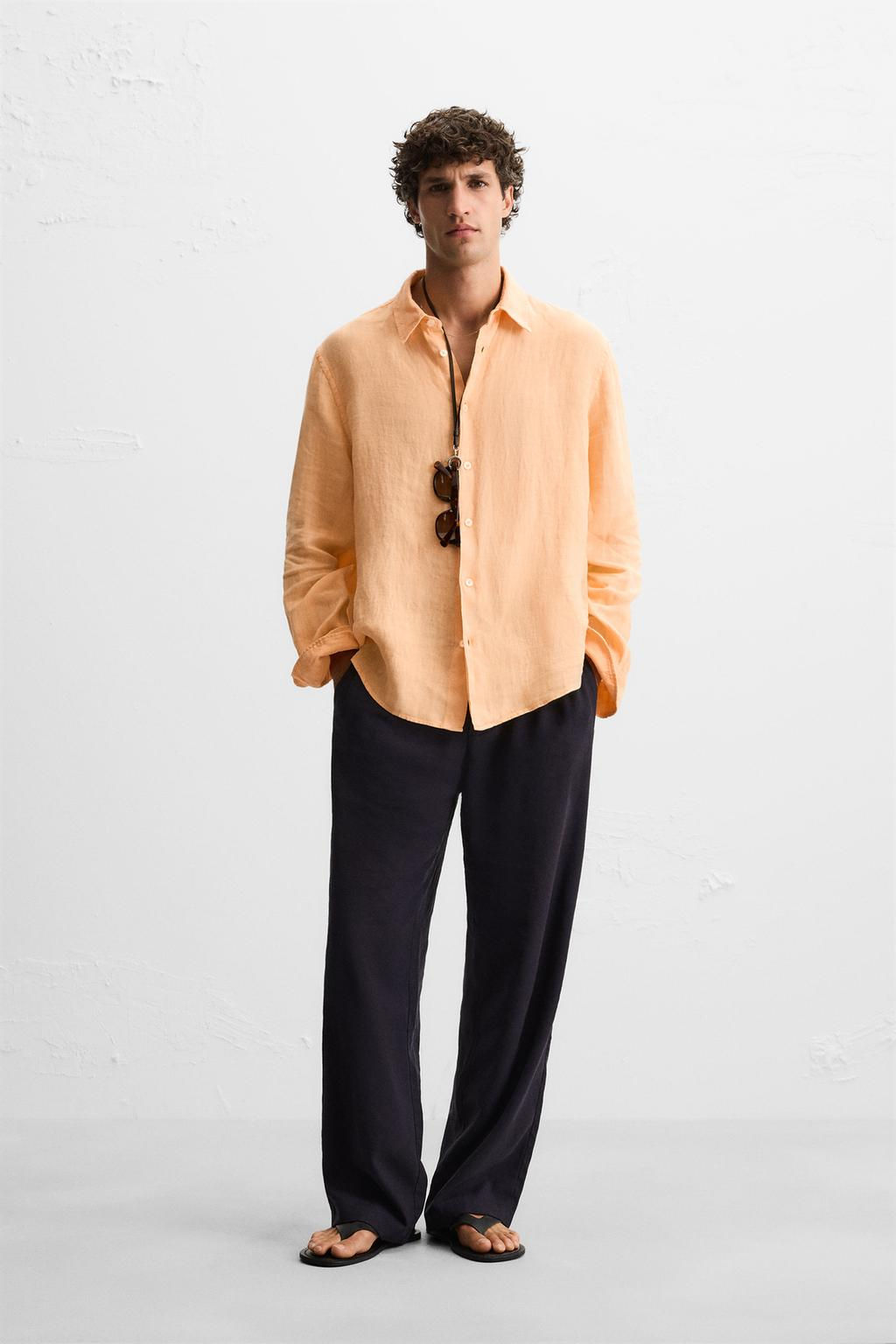 100% LINEN SHIRT - Zara фото 10