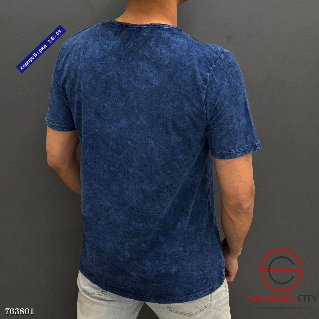 Мужская однотонная футболка - Bruno фото 2