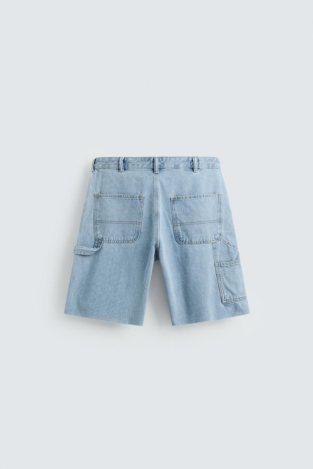 CARPENTER POCKET DENIM BERMUDA SHORTS - Zara фото 7