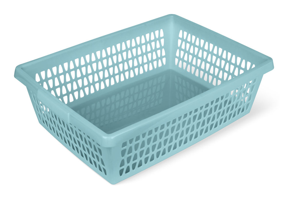 Цена за 2 шт. Корзина для хранения "Велетта" 38х28х11см бирюзовая С714БИР
