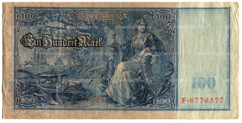 Банкнота 100 марок 1910 года Германия