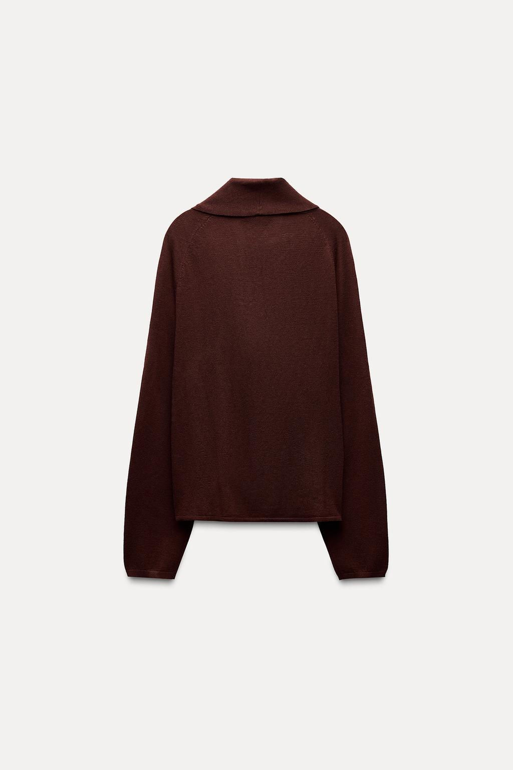 WOOL SWEATER WITH CLASP - Zara фото 8