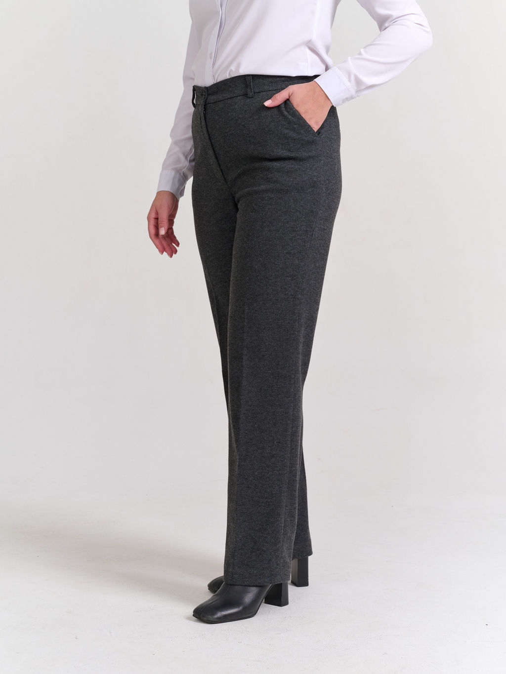 Брюки с резинкой в поясе с шерстью