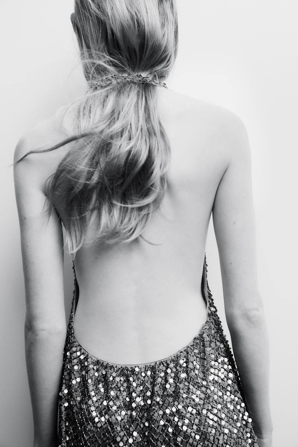 SEQUINNED AND BEADED HALTER DRESS - Zara фото 2