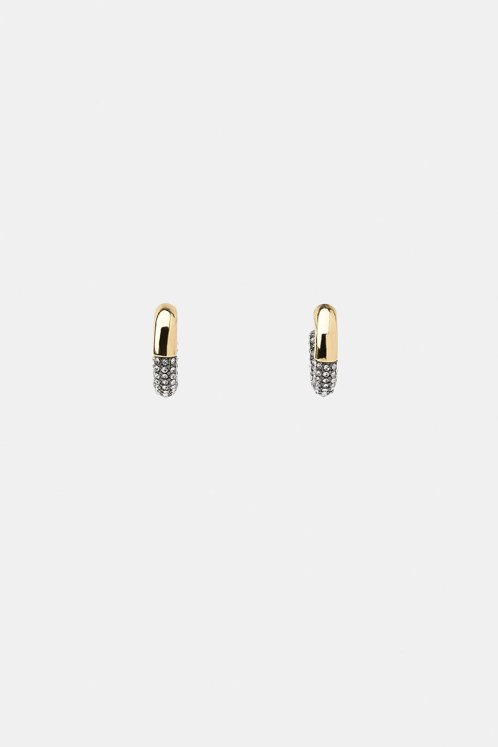 RHINESTONE HOOP EARRINGS - Zara фото 7