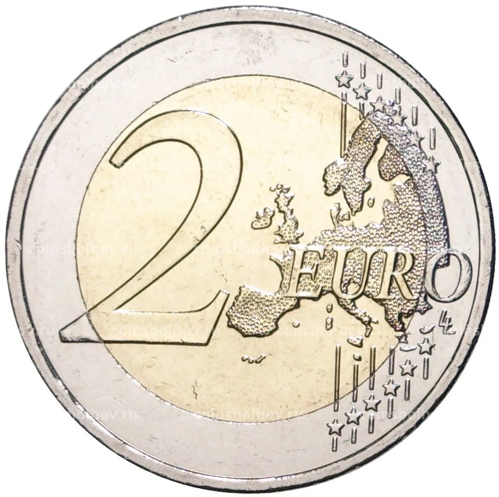 2 евро 2022 года Кипр 35 лет программе Эразмус