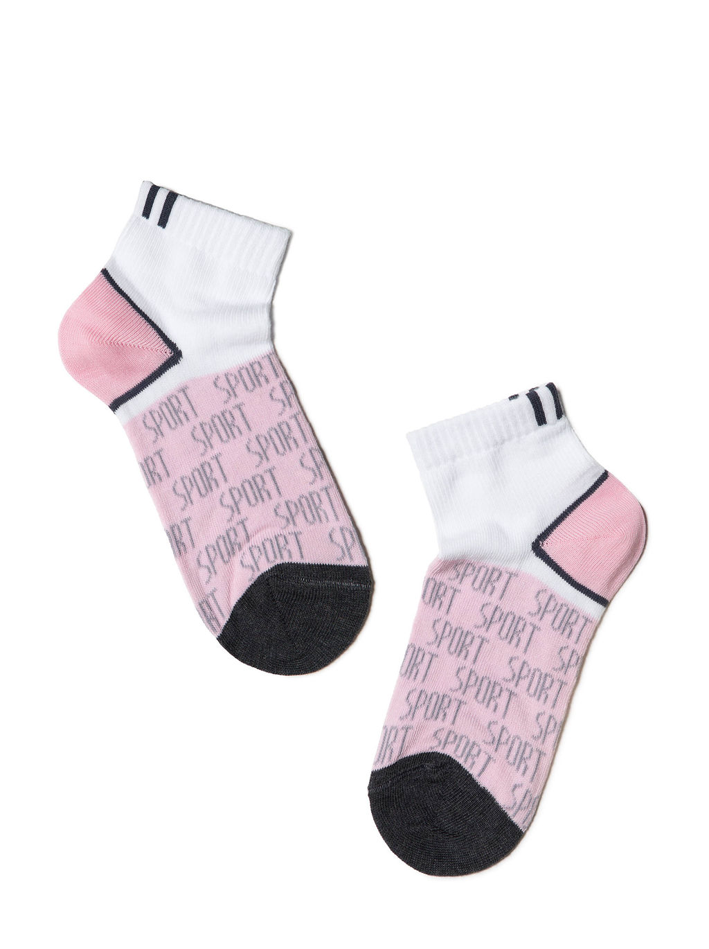 Цена за 2 пары Conte-kids ACTIVE (короткие) белый-св.розовый