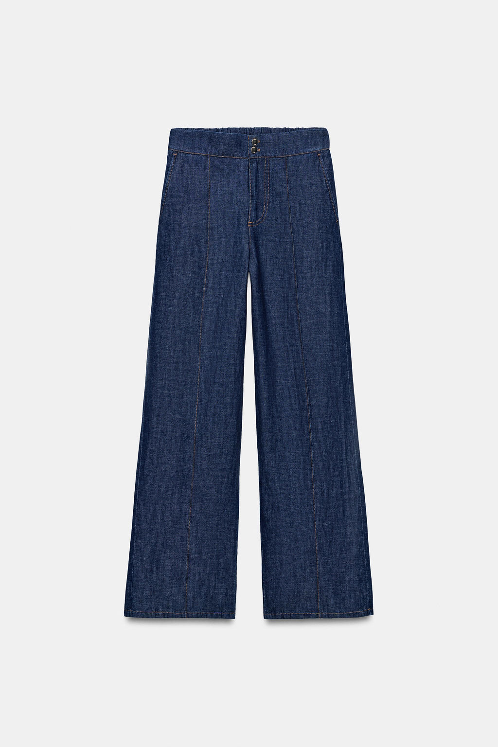 PANTAL?N RECTO CON LINO / ?ndigo - Zara фото 6