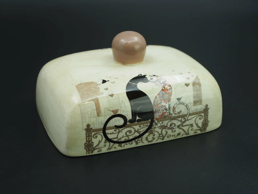 Масленка Парижские коты 17*12*10 см. 358-1727 - Арти-м фото 4