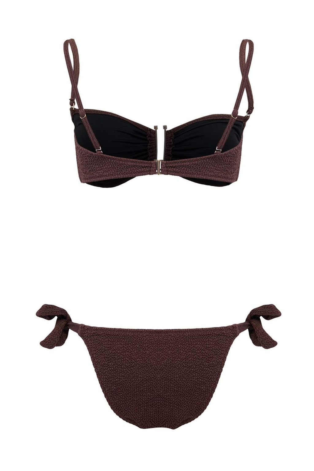 TRENDYOLMILLA Ekru Straplez Aksesuarl? Dokulu Regular Bikini Tak?m? TBESS24BT00019 фото 35
