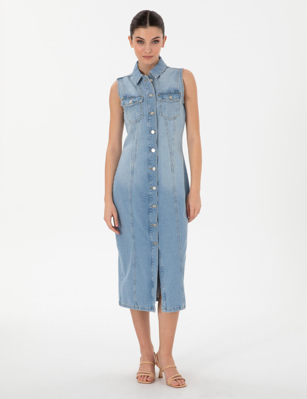 A__k Mavi Slim Fit Jean Elbise