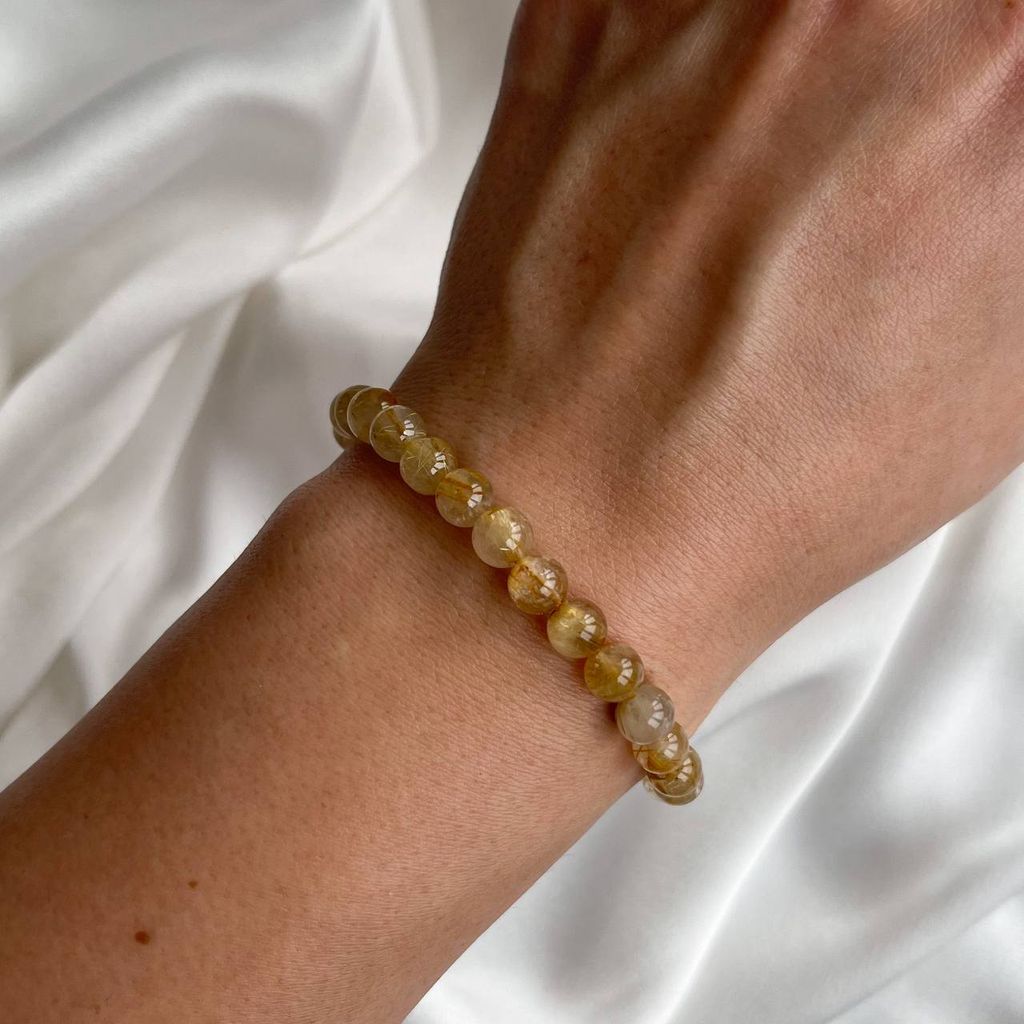 Браслет из Рутилового кварца Волосатик 17 см