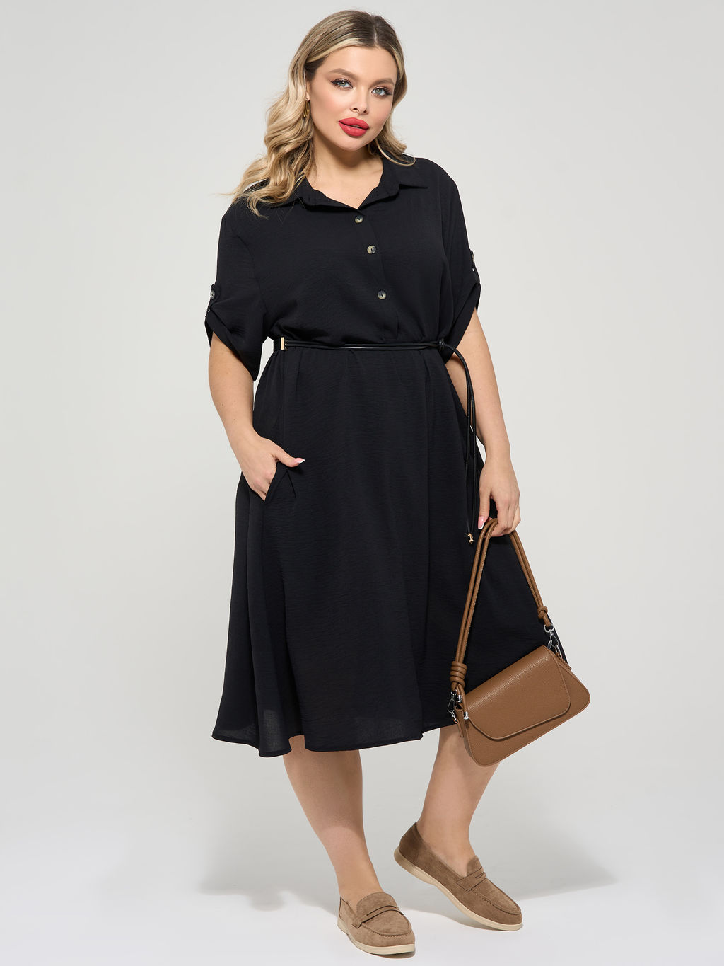 Платье 0258-1с глубокий черный - Dora фото 27