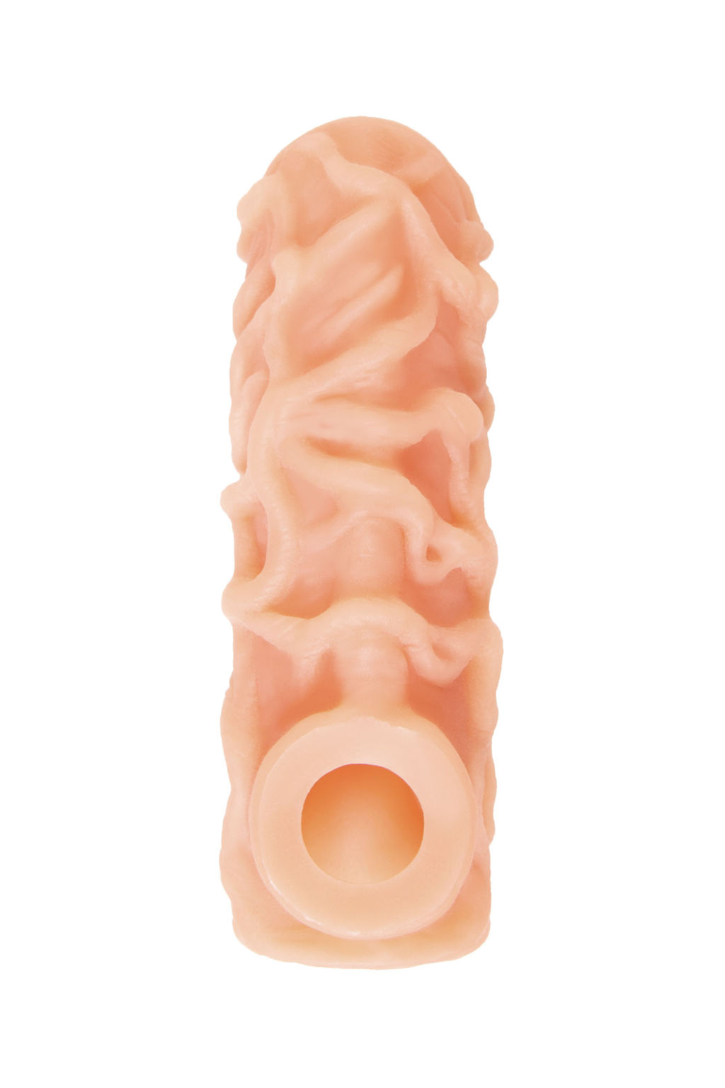 Насадка реалистичная KOKOS NUDE SLEEVE с дополнительной стимуляцией, TPE, телесная, 12 см