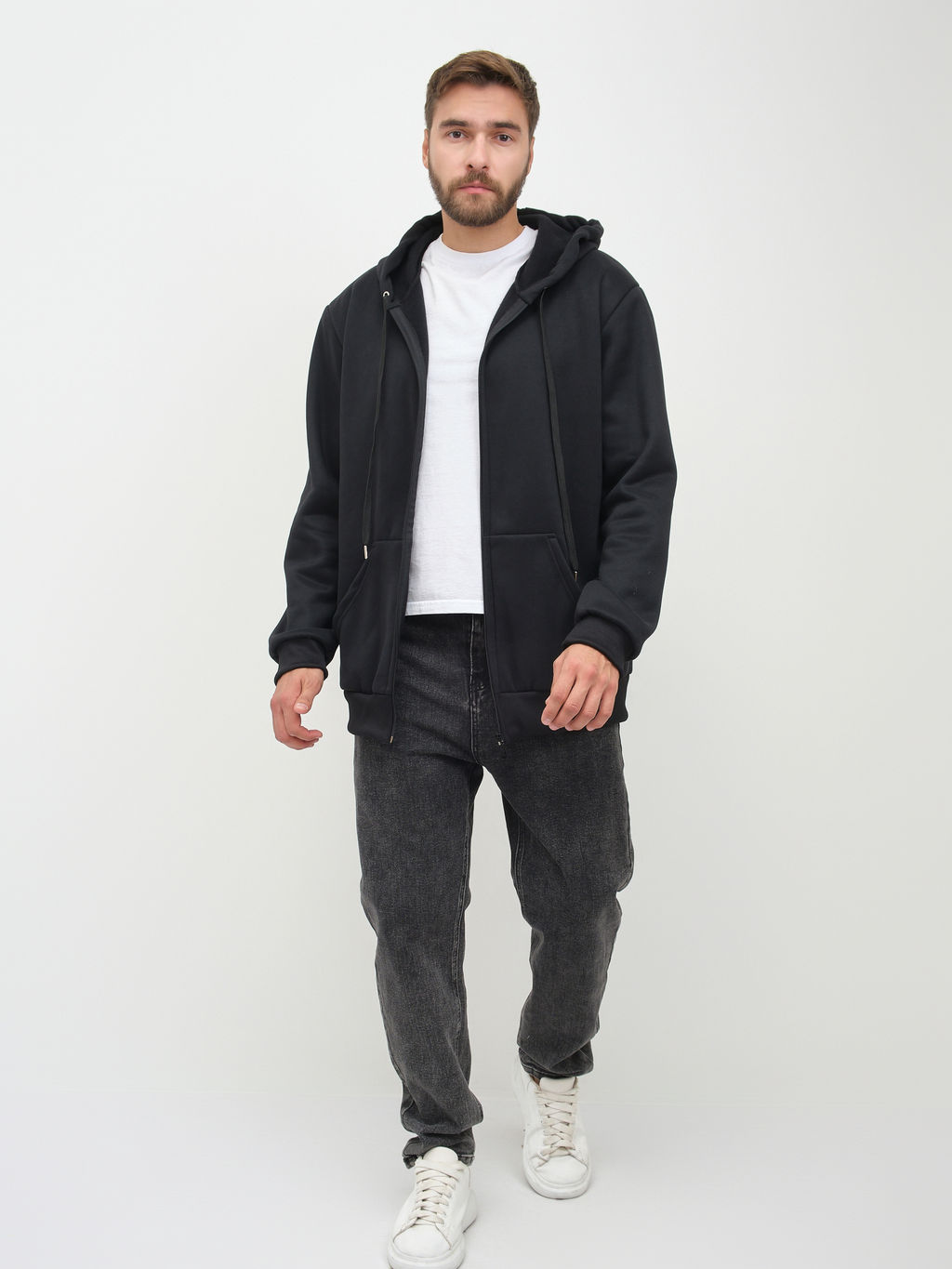 Толстовка муж. Дэнди 3-х нитка начес черный