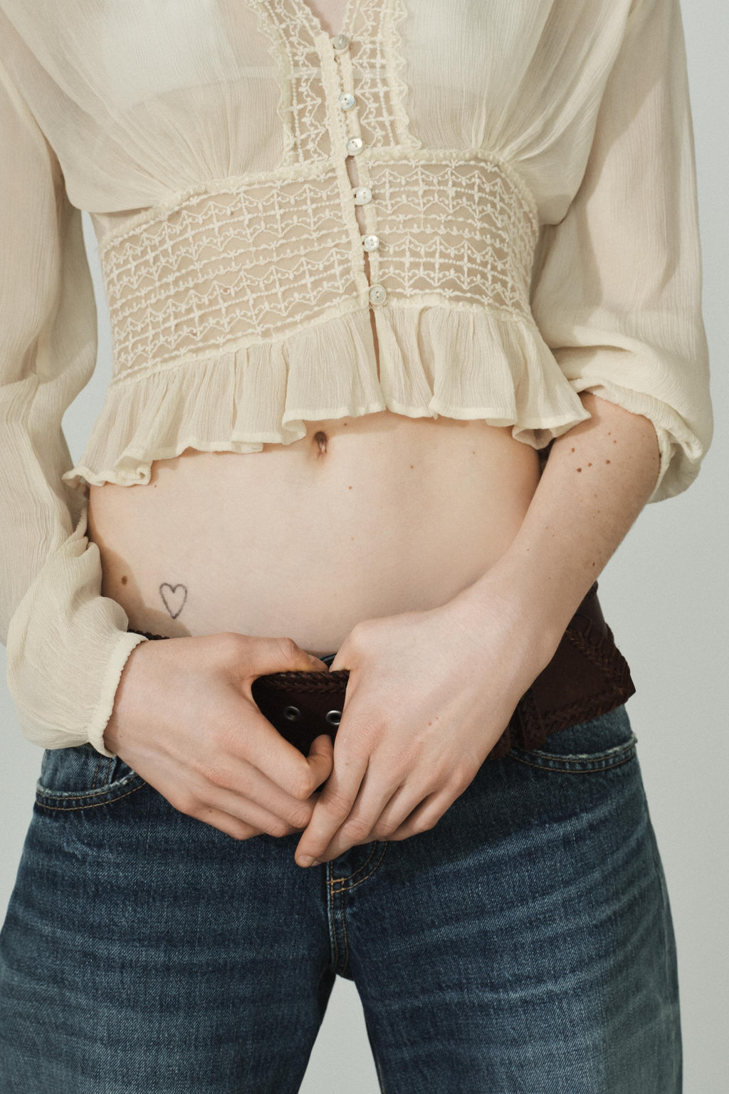 LACE GAUZE SHIRT - Zara фото 6