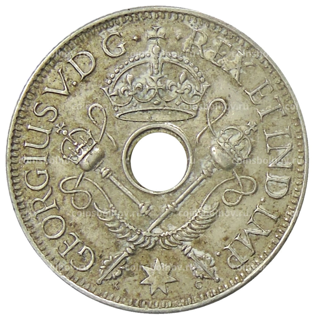 1 шиллинг 1936 года Британская Новая Гвинея