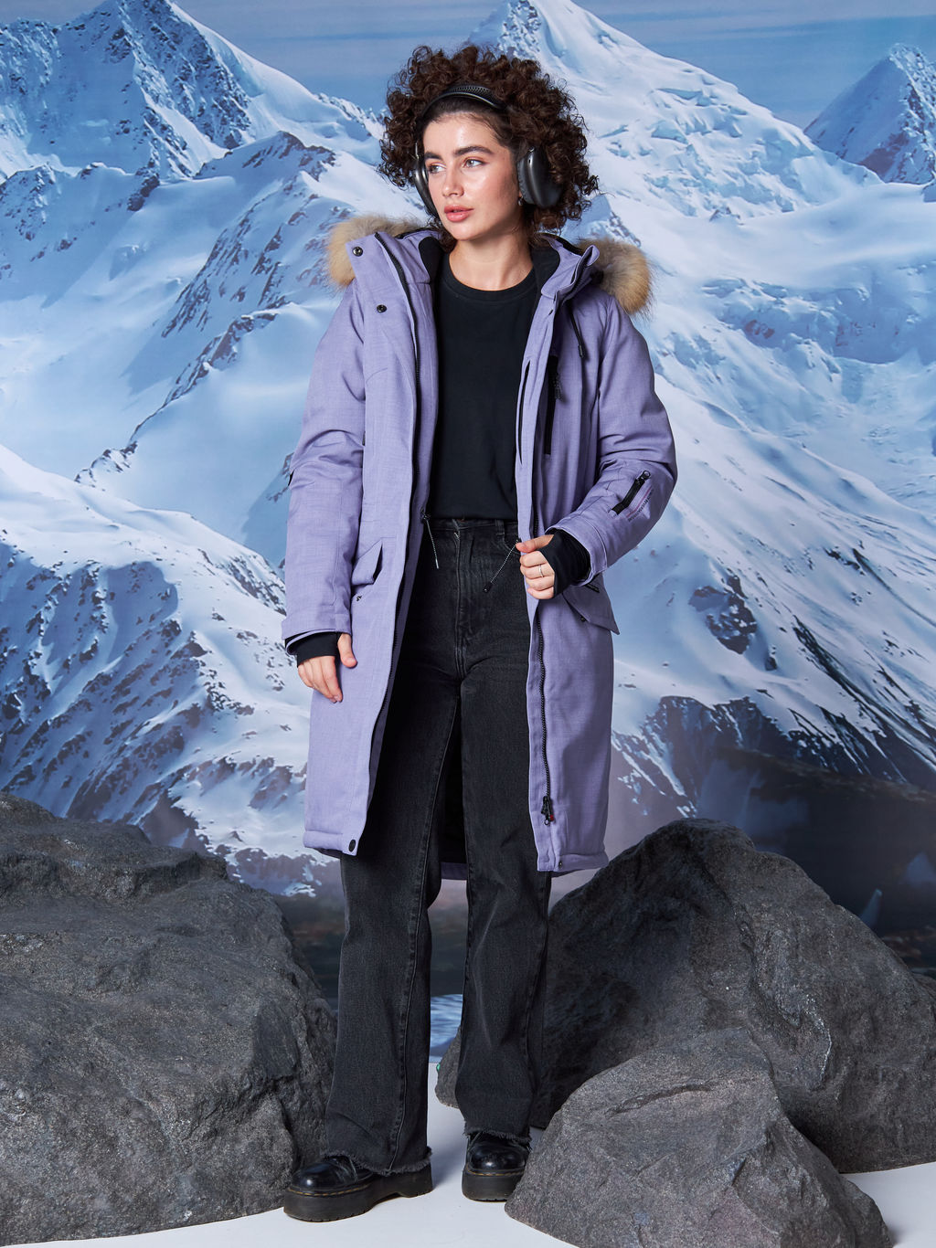 Женская зимняя мембранная парка Azimuth Глория 124/24006_7 Сладкий Лавандовый  фото 11