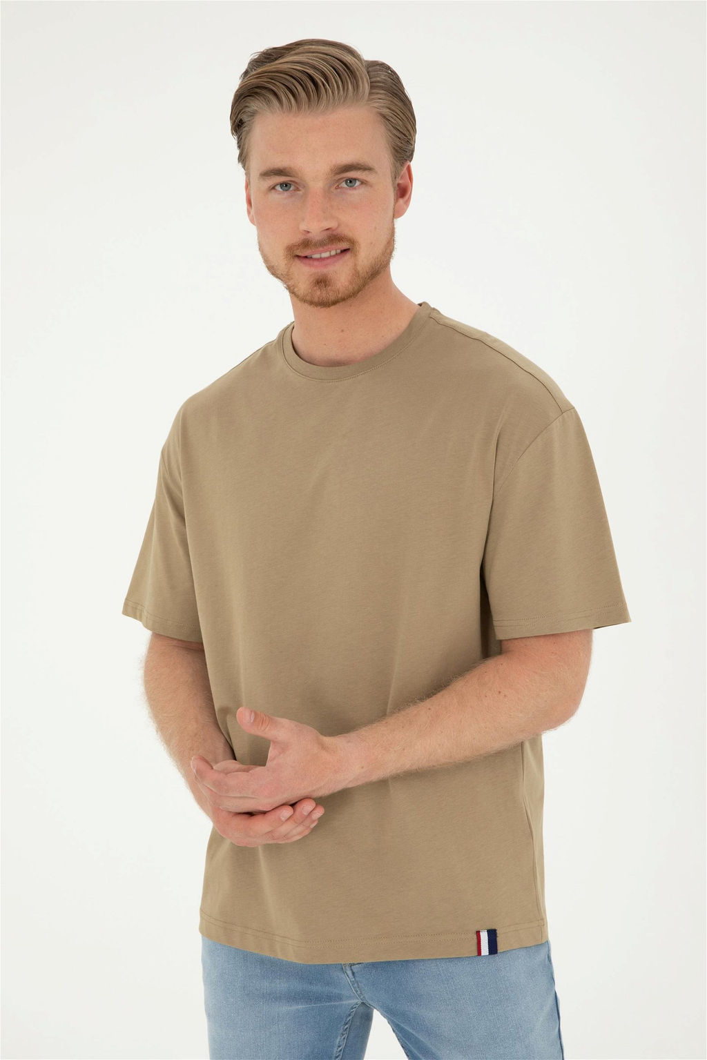 Футболка U.S. Polo Assn цвета хаки из хлопка  фото 10