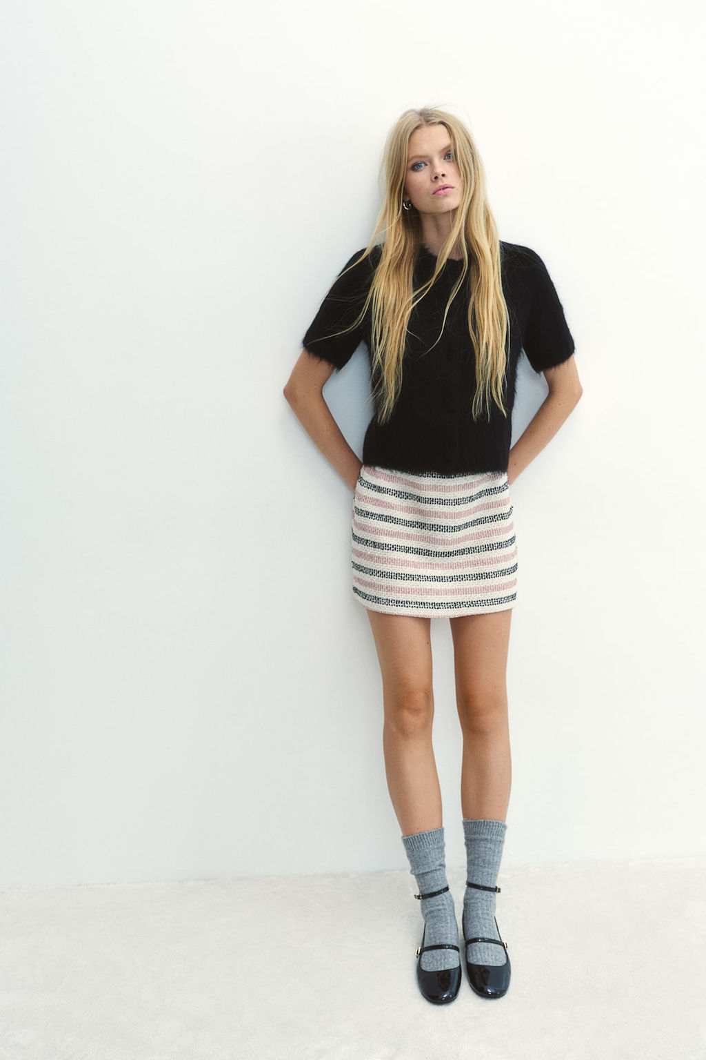 Minifalda brillante con textura - H&m фото 3