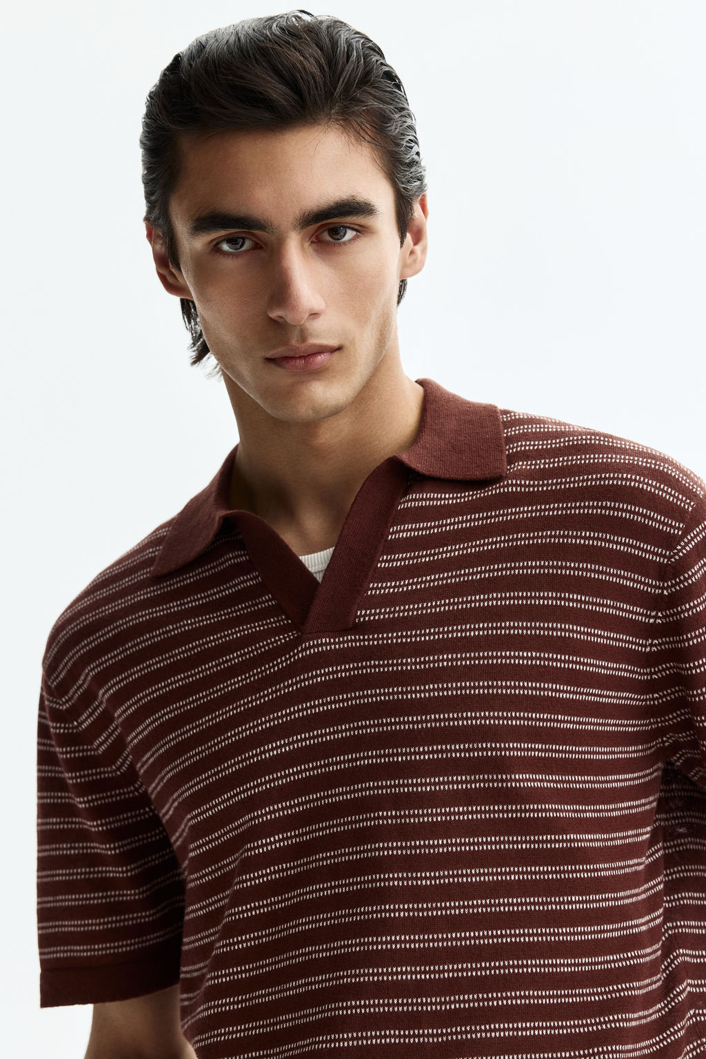 Polo en mezcla de lino Regular Fit - H&m фото 9