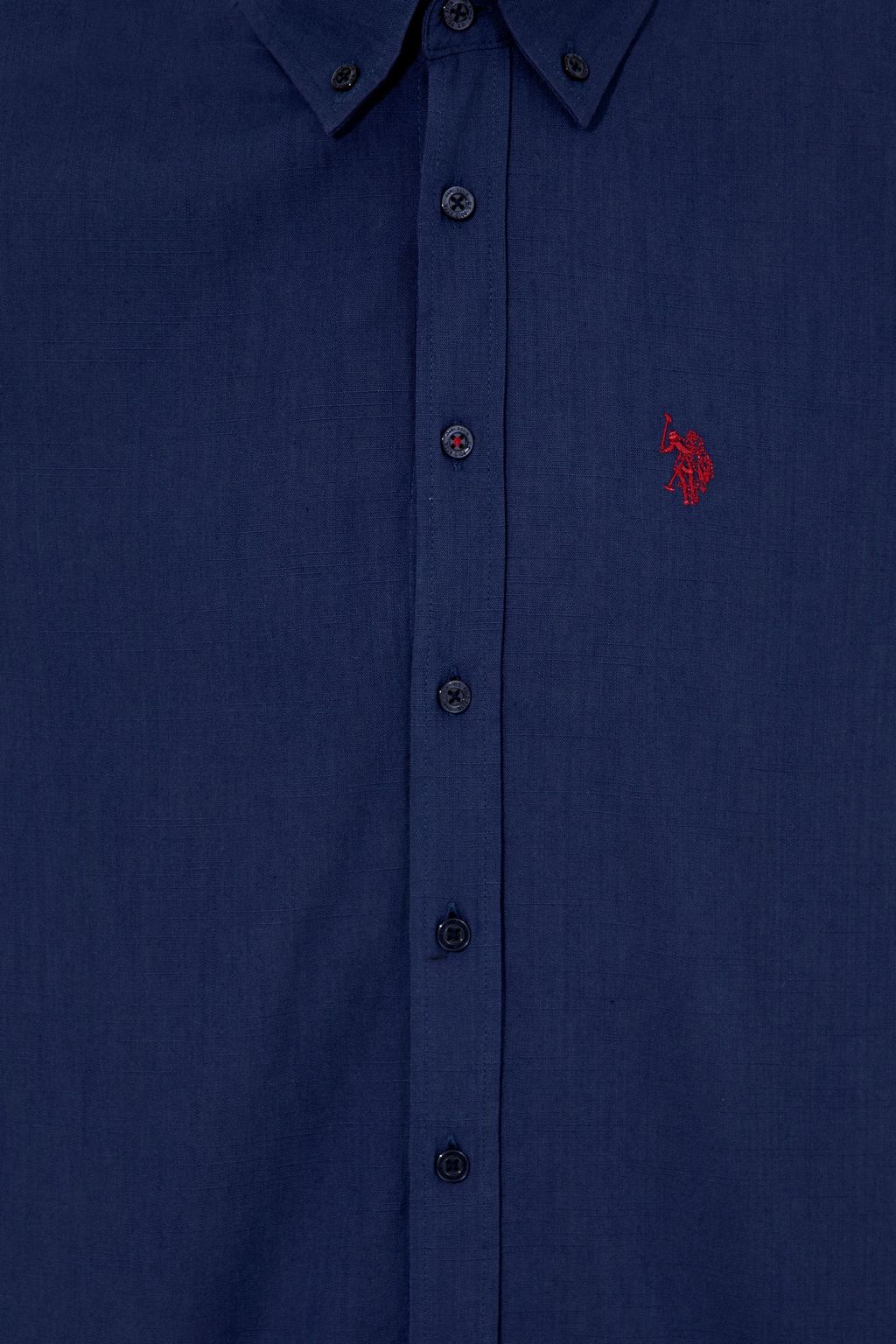 U. S. Polo Assn Мужская темно-синяя рубашка с коротким рукавом - U.s. polo assn фото 6