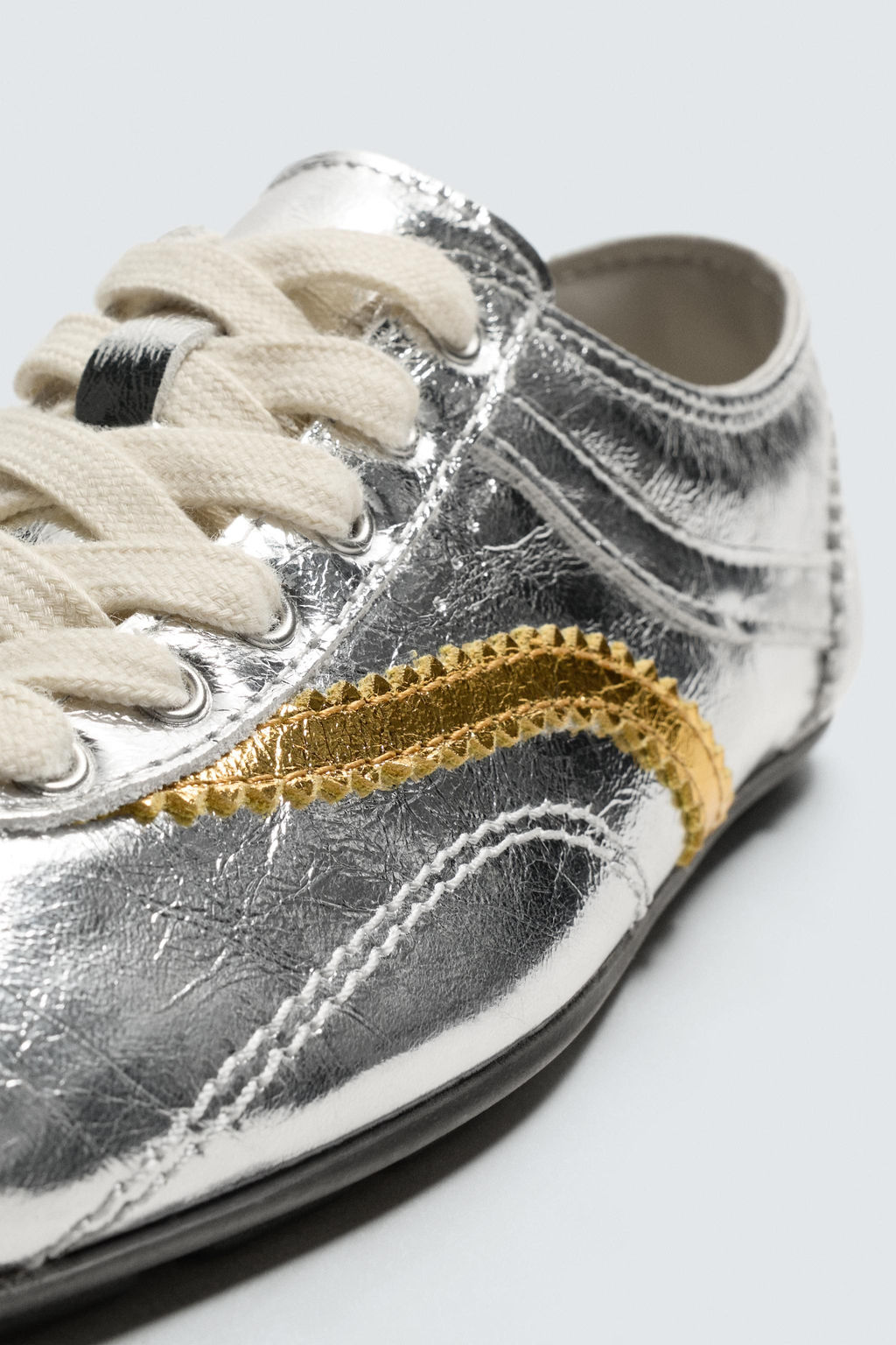 METALLIC LEATHER TRAINERS HARRY LAMBERT FOR ZARA X DISNEY  фото 4
