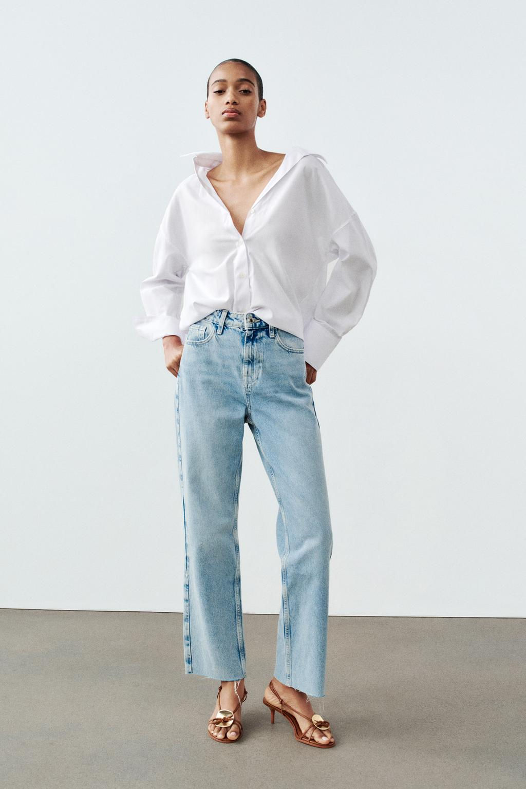 JEANS Z1975 HIGH-WAIST STRAIGHT - Zara фото 8
