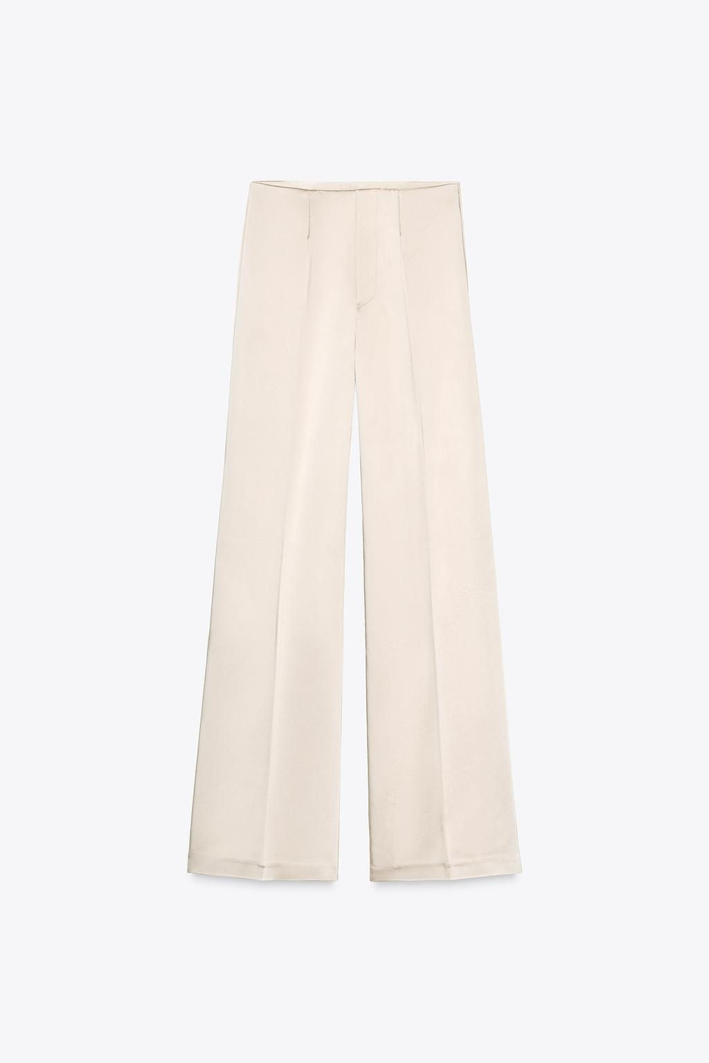 HIGH-WAIST SATIN TROUSERS - Zara фото 5