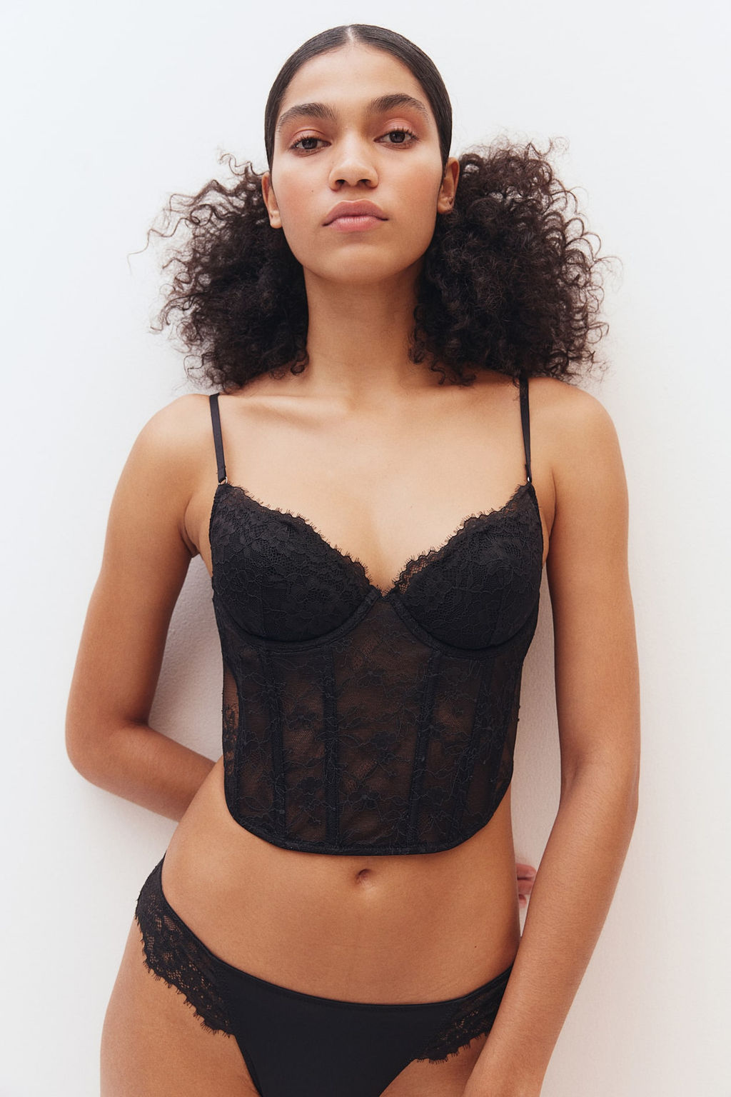 Bustier acolchado de encaje - H&m фото 3