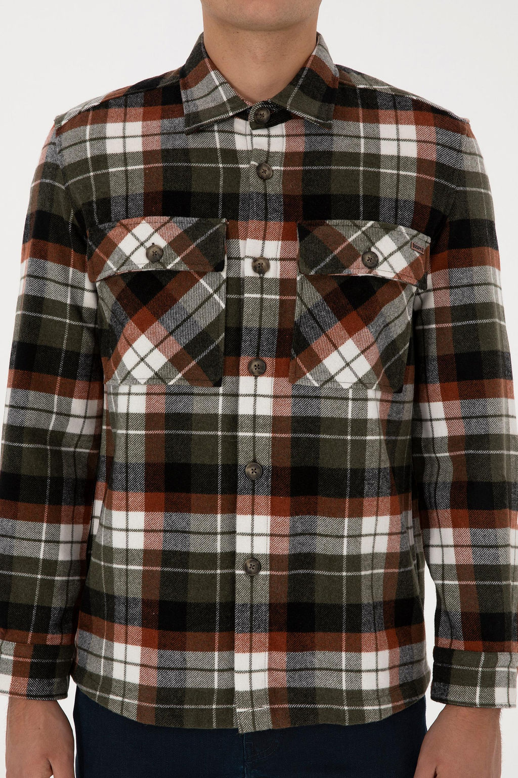 Erkek Bak_r Ekoseli Uzun Kollu Siyah G_mlek - U.s. polo assn фото 6