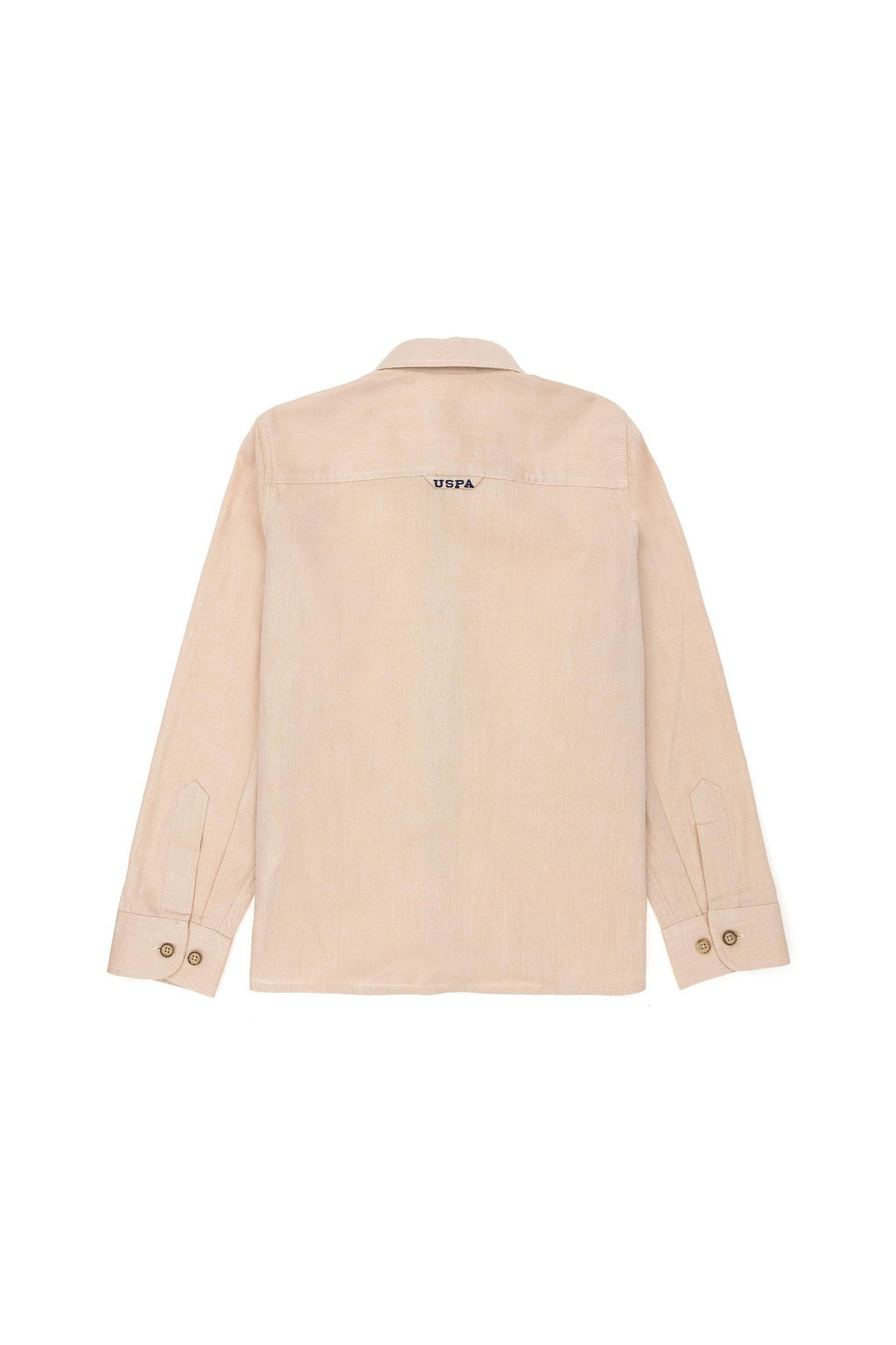 Базовая рубашка светло-коричневого цвета с длинными рукавами для мальчика Неожиданная скидка в корзине - U.s. polo assn фото 3