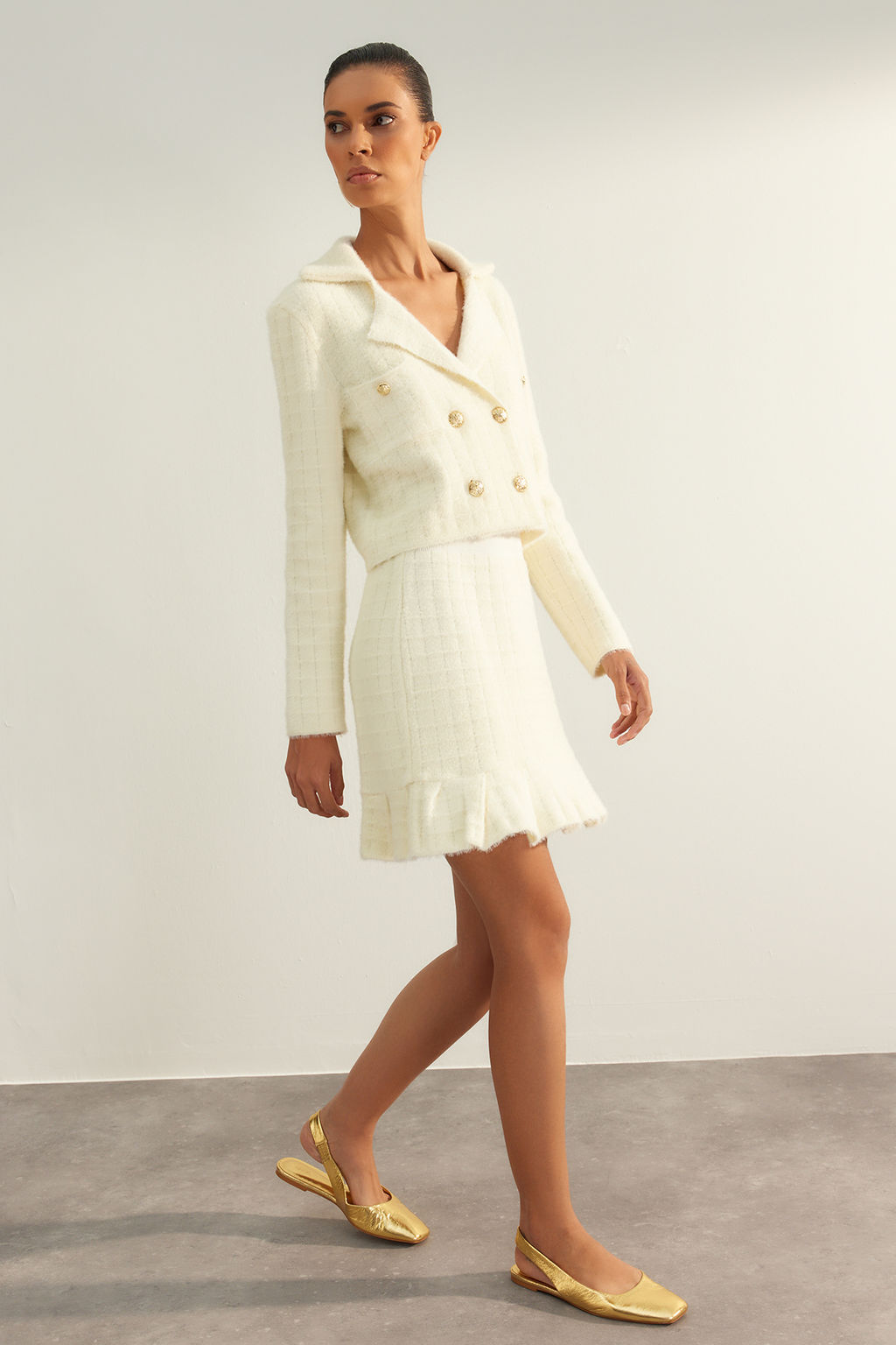 TRENDYOLMILLA Limited Edition Siyah Tuylu/Sakal Iplikli F?rf?r Detayl? Etek TWOAW24ET00260  фото 3