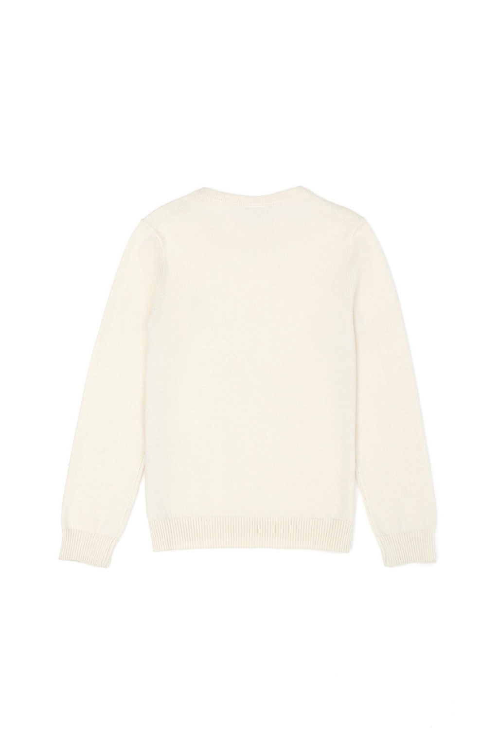 Кремовый базовый свитер для девочек - U.s. polo assn фото 3